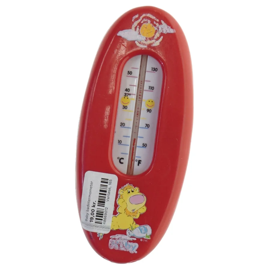 Badevandstermometer med tegneseriefigur (str. 17x7x2,5 cm)