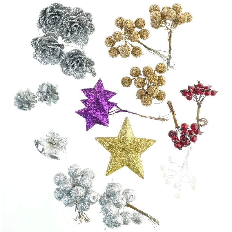 Diverse juledekorationer (str. 13x11 cm)