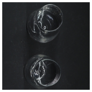 Gennemsigtige glasvaser (str. H. 15 cm. ø. 8 cm)