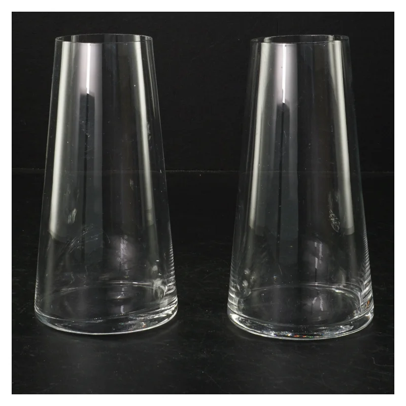 Gennemsigtige glasvaser (str. H. 15 cm. ø. 8 cm)