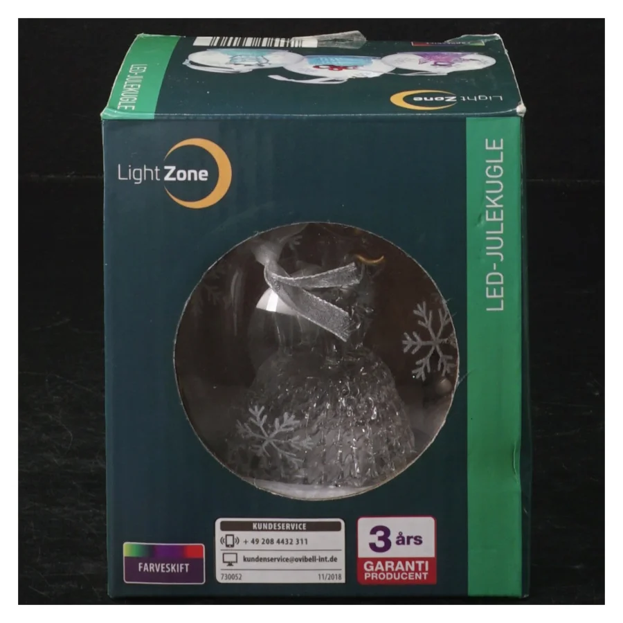 LED-julekugle fra Light Zone (str. Ø. 7 cm)