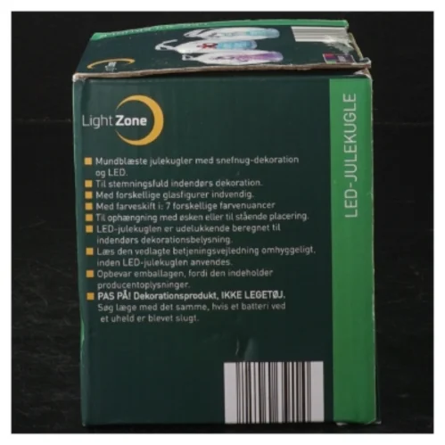 LED-julekugle fra Light Zone (str. Ø. 7 cm)