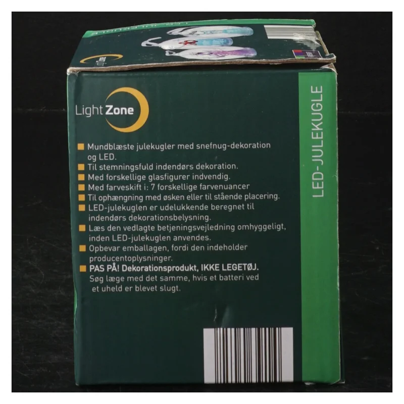 LED-julekugle fra Light Zone (str. Ø. 7 cm)