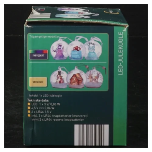 LED-julekugle fra Light Zone (str. Ø. 7 cm)