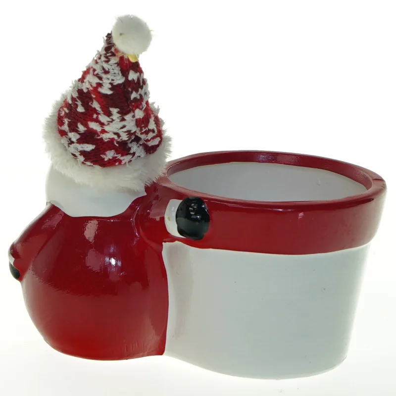 Lille jule potte med julemandsfigur fra Nikolaus Mix (str. 17x12x10 cm)