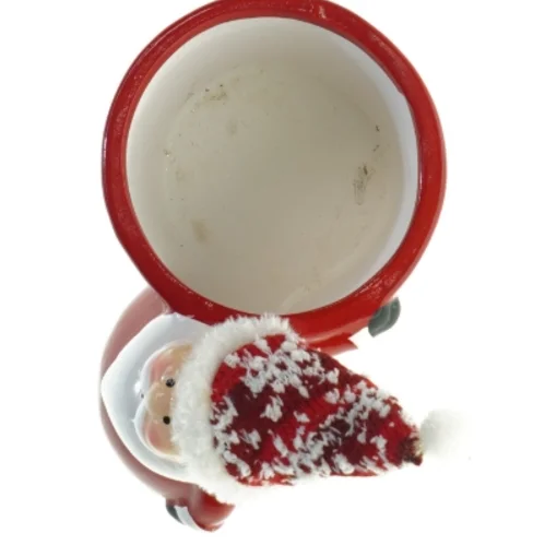 Lille jule potte med julemandsfigur fra Nikolaus Mix (str. 17x12x10 cm)