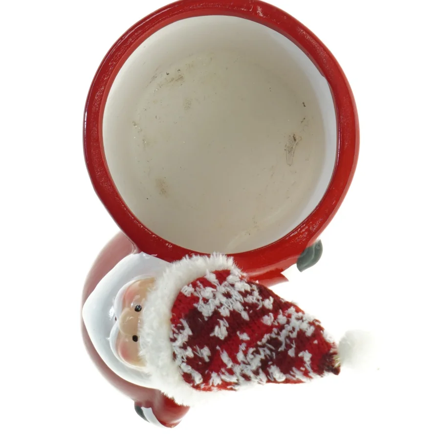 Lille jule potte med julemandsfigur fra Nikolaus Mix (str. 17x12x10 cm)