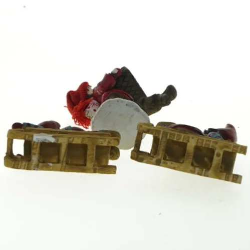 Julenisser på kælke  (str. 11x10 cm)