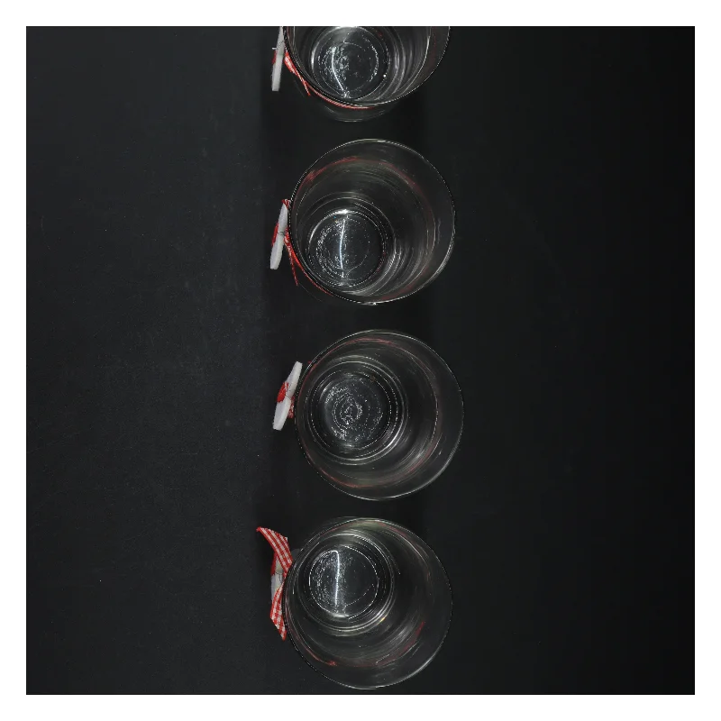 Fire advents lysestager med tallene 1-4 (str. H. 10,5 cm. ø 9 cm)