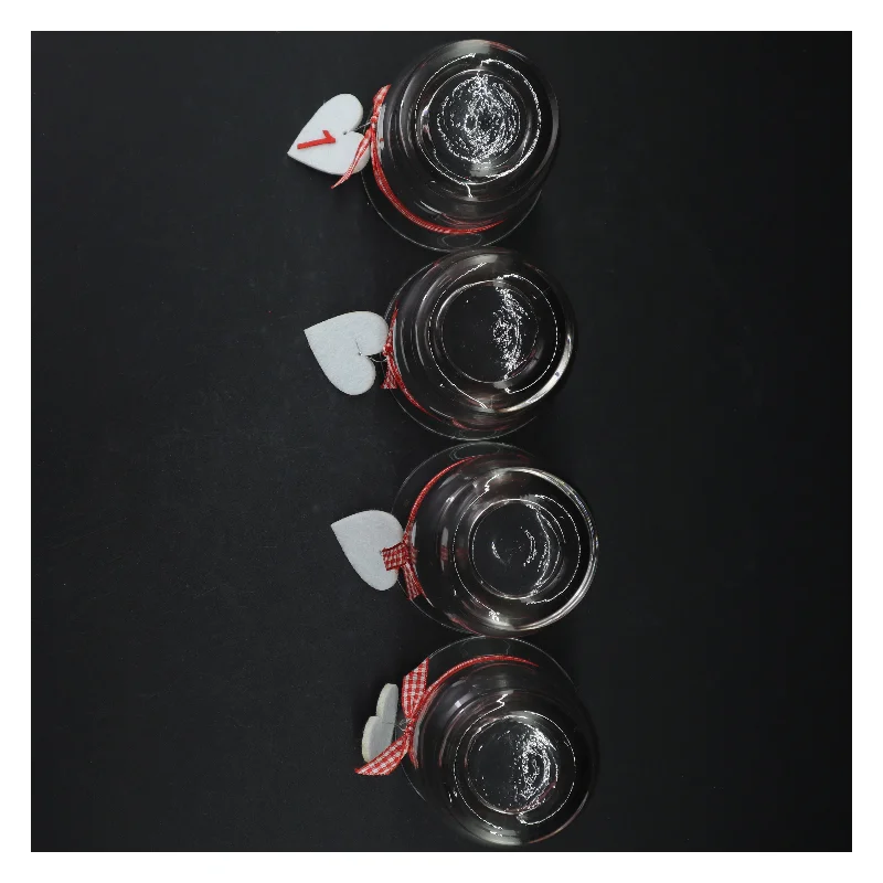 Fire advents lysestager med tallene 1-4 (str. H. 10,5 cm. ø 9 cm)