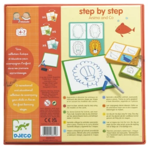 Tegnesæt til børn fra Djeco (str. 21,5x21,5 cm)