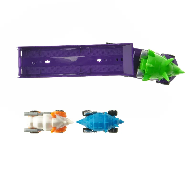 Triceratopslastbil med 2 små biler (str. 23 cm)