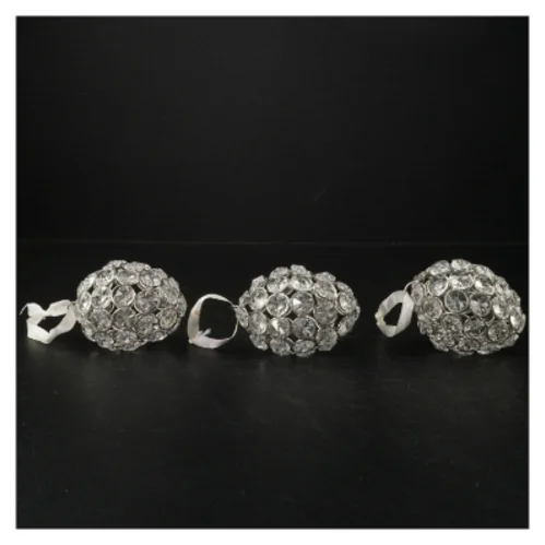 Krystalkugle julepynt (str. 9 x. 7,5 cm)