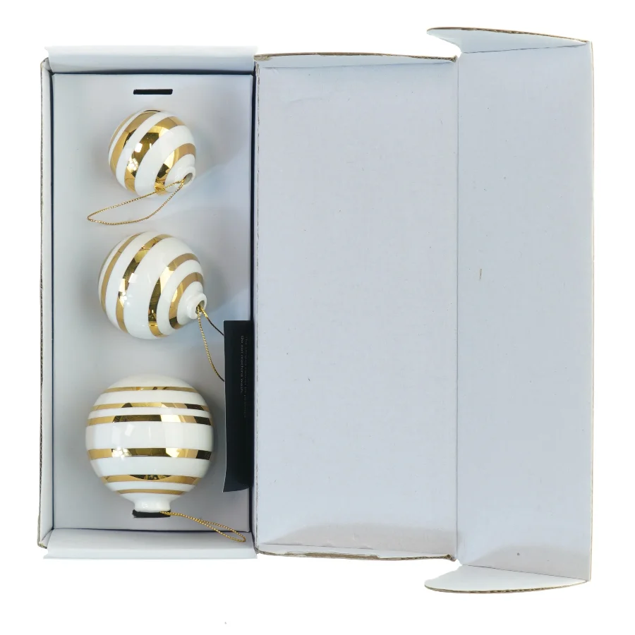 Kähler Omaggio julekugler fra Kähler (str. æske 23x10 cm)