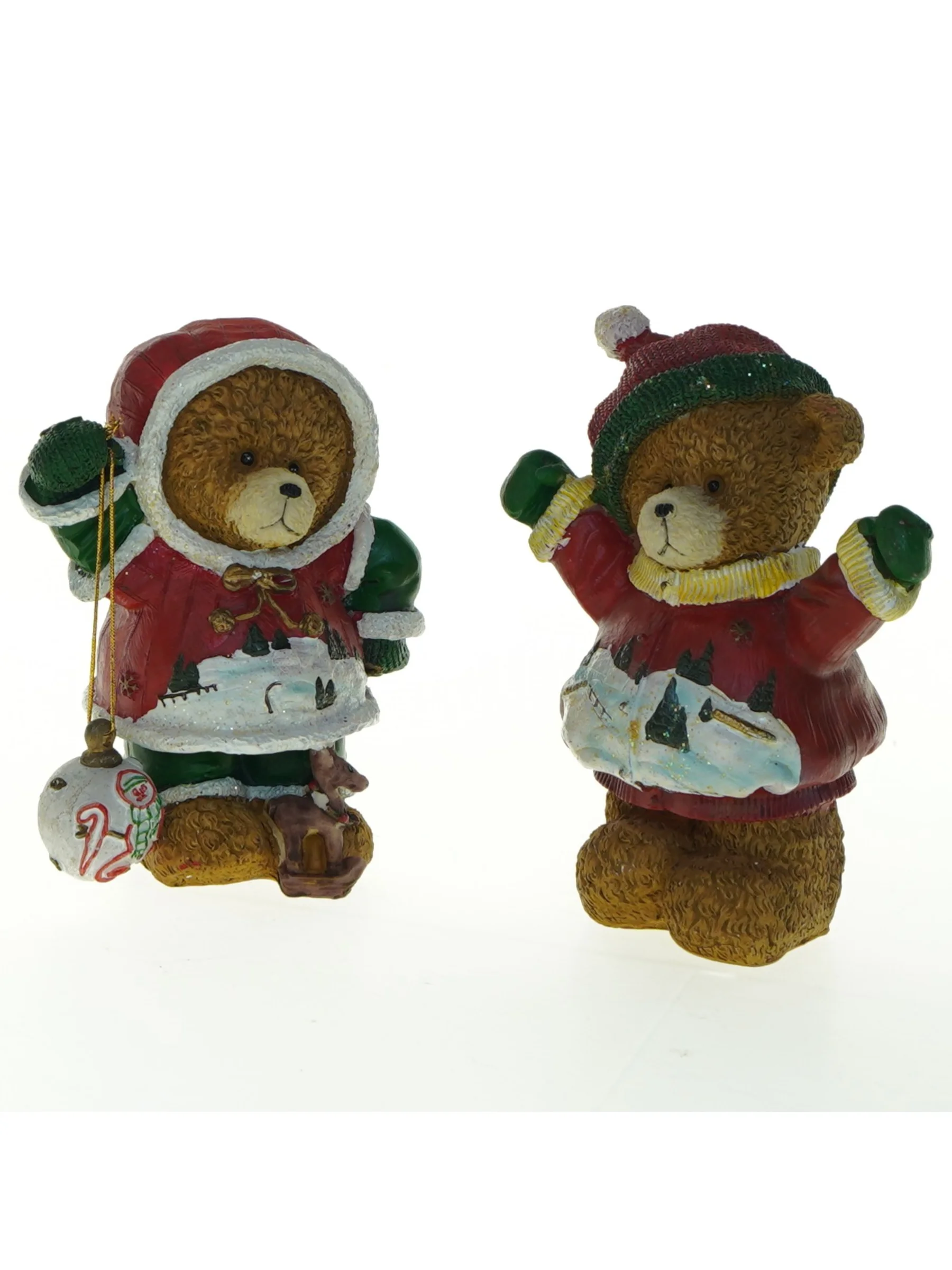 To julebjørns figurer (str. 13x10,5 cm)