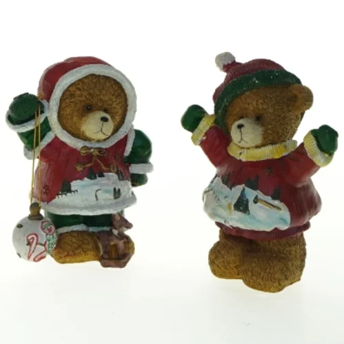 To julebjørns figurer (str. 13x10,5 cm)