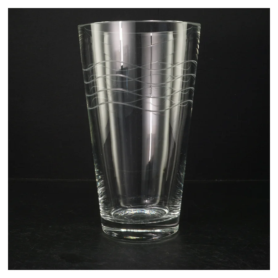 Glasvase (str. H. 25 cm. ø. 15 cm)
