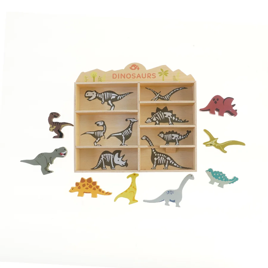 Tender Leaf træ dinosaurere - 8 stk (str.  36,5x33 cm)