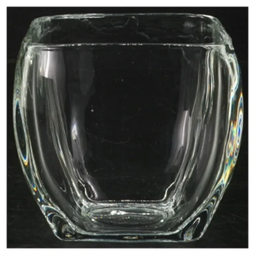 Glasvase (str. H. 9,5 cm. b. 10 cm)