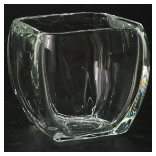 Glasvase (str. H. 9,5 cm. b. 10 cm)