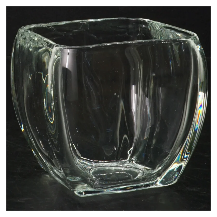 Glasvase (str. H. 9,5 cm. b. 10 cm)