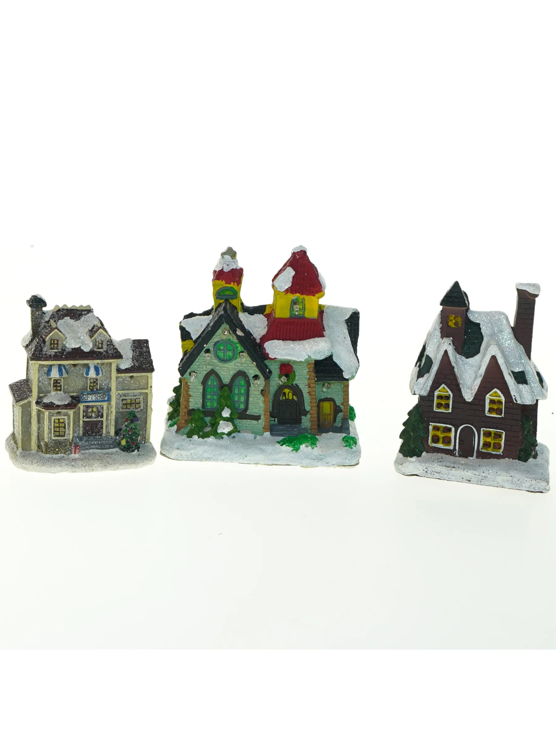 Julelandsby led lys huse fra Zebra As (str. 12x8,5x12,5 cm)