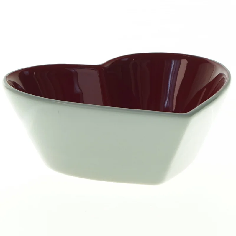 Hjerteformet dual-farvet skål fra Sagaform (str. 13 x. 11 cm)