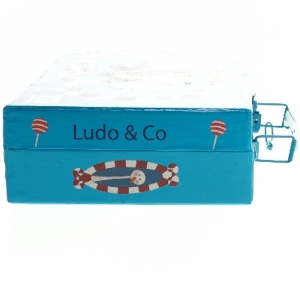 Ludo brætspil i kuffert fra Djeco (str. 6x20x14 cm)