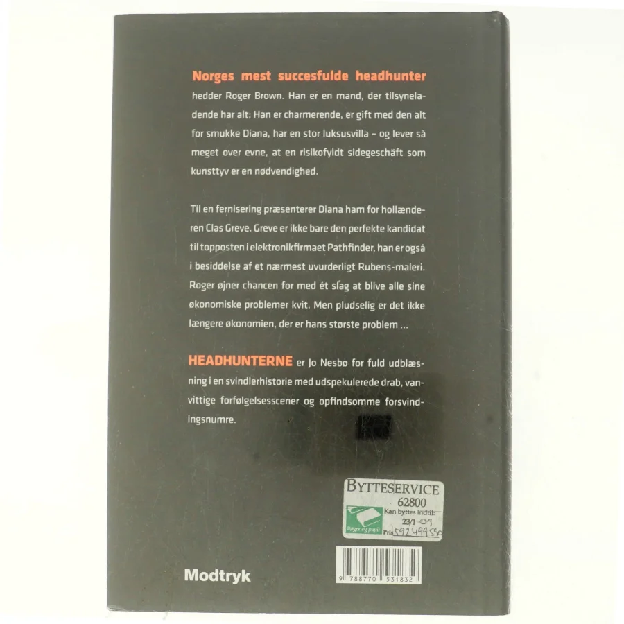 Headhunterne : roman af Jo Nesbø (Bog)