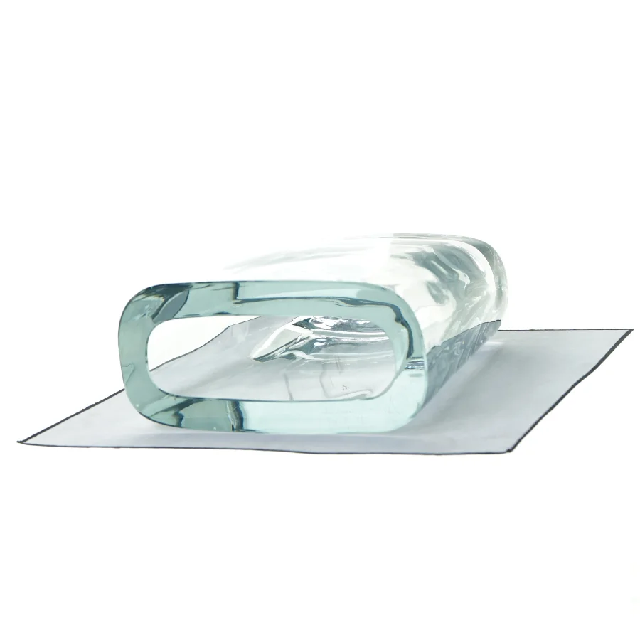 Vase i tykt glas (str. 15 cm)