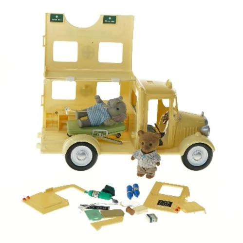 Ambulance byggesæt med figurer (str. 15x31x14,5 cm) fra sylvanian