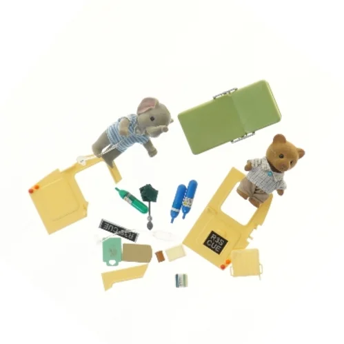 Ambulance byggesæt med figurer (str. 15x31x14,5 cm) fra sylvanian