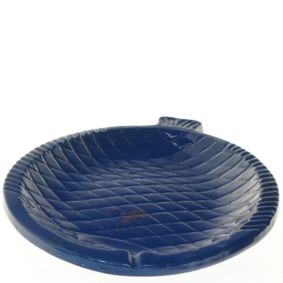 Blåt fiskeformet fad (str. 42 cm)