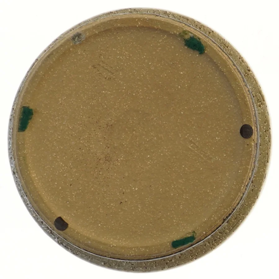 Keramisk rund brunt fad fra Søholm Stentøj (str. Ø 19 cm)