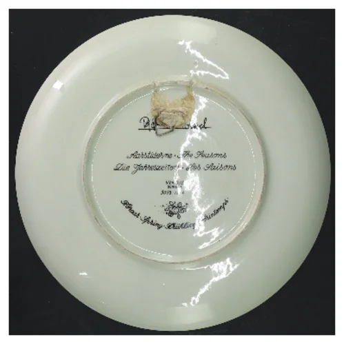 Dekorativ tallerken med mønster fra Bjørn Wiinblad (str. Ø 22 cm)