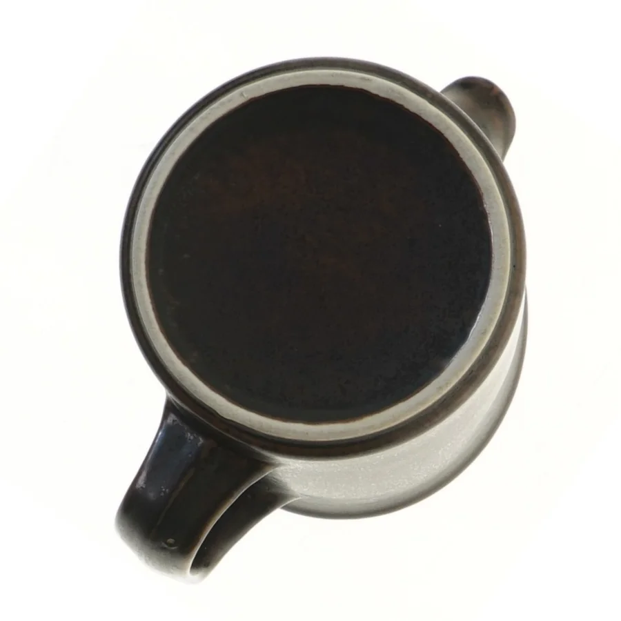 Keramikkande med hank og tud (str. 13,5 cm)