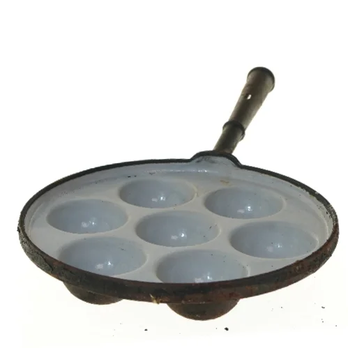 Vintage æbleskivepande (str. Ø 24,5 cm)