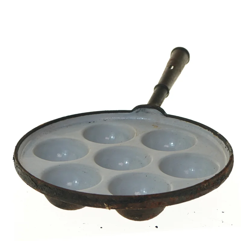 Vintage æbleskivepande (str. Ø 24,5 cm)