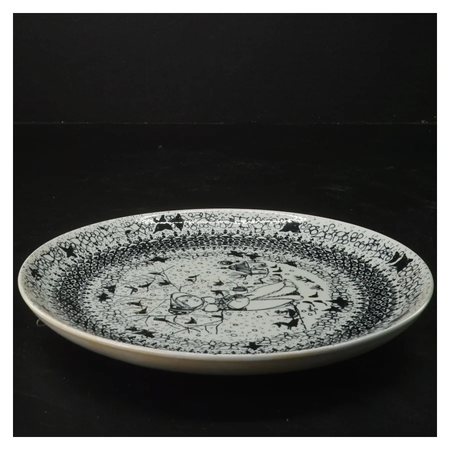 Bjørn Wiinblad tallerken / platte  vintermotiv fra Nymolle (str. Ø 22 cm)