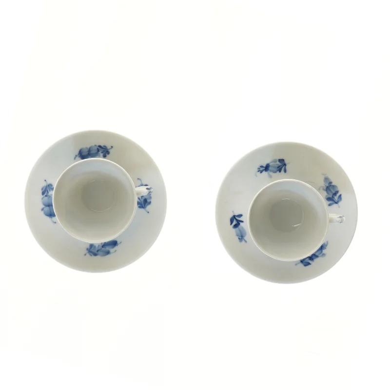 2 par kopper blå blomst fra Royal Copenhagen (str. Ø 8 & 14,5 cm)