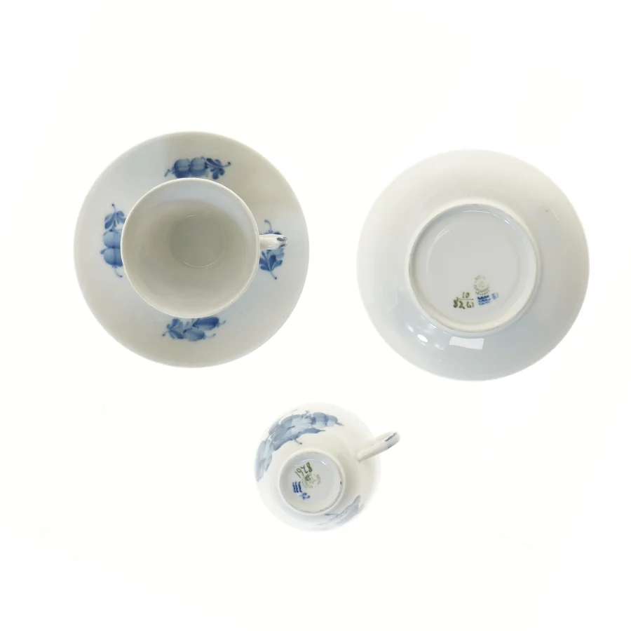 2 par kopper blå blomst fra Royal Copenhagen (str. Ø 8 & 14,5 cm)