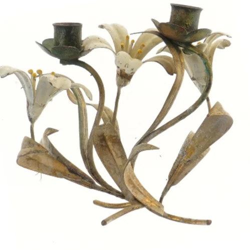 Blomsterformet lysestage (str. 20x18 cm)