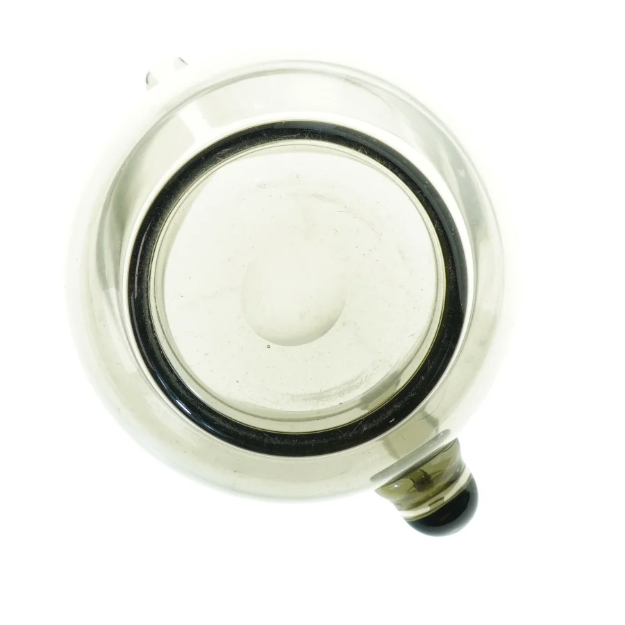 Glas kande i grønlig nuancemed  (str. H. 20 cm. ø. 16 cm)