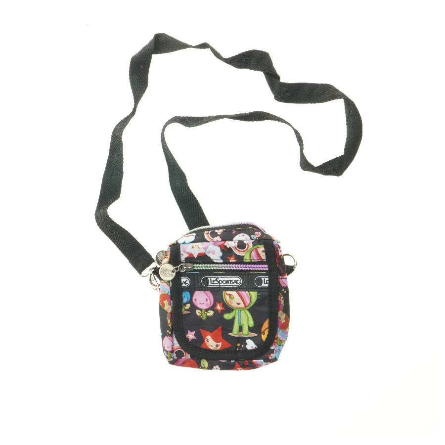 Farverig skuldertaske fra Lesportsac (str. 16x14 cm)