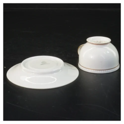 Porcelæns kaffekopper med underkopper fra Københavns Porcelæns Maleri (str. 11 ø cm og 6 ø cm)