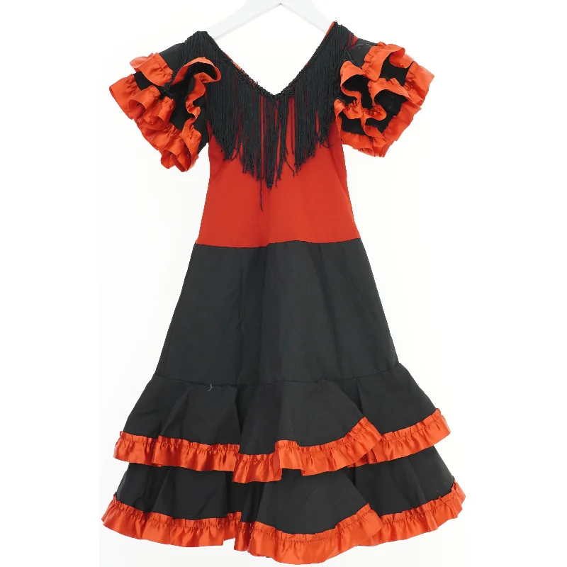 Flamenco kjole (str. 116) udklædning