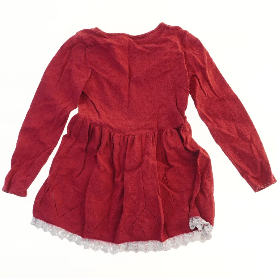 Rød kjole med blondekant fra H&M (str. 128)