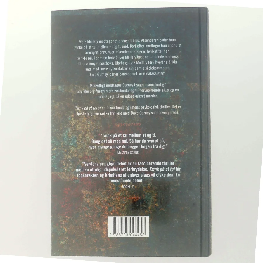 Tænk på et tal af John Verdon (Bog)