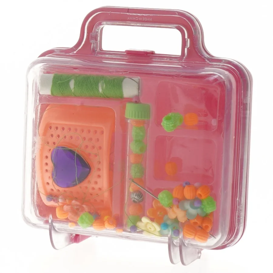 Perlesæt armbånd i Plastikæske (str. 12x9 cm)