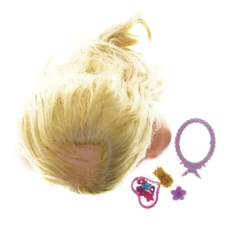 Frisørdukkehoved med tilbehør (str. 28 cm)